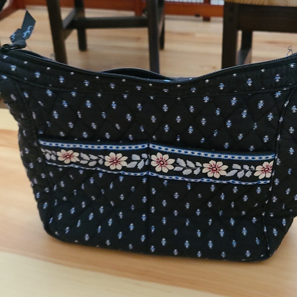 Black With Blue Pattern Vera Bradley Purse
